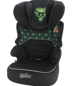 Rehausseur Enfant Befix Groupe 2/3 (15-36kg) - 4 Étoiles Adac - Hulk Marvel - Vert