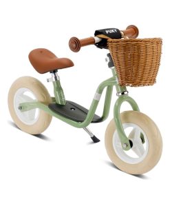 Draisienne verte avec béquille et panier dès 2 ans Puky LR Medium - Vert kaki