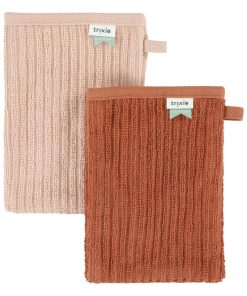 2 gants de toilettes HUSH rose - Rose