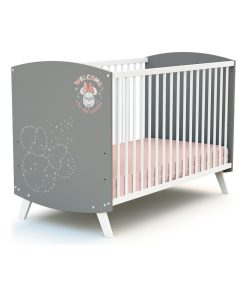 AT4 - Lit bébé DS Letters Minnie Gris - Gris