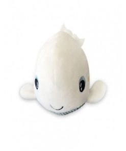 Hochet peluche lumineux baleine Shakie - Blanc