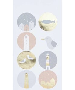 32 Autocollants - thème mouettes et phare - N/A