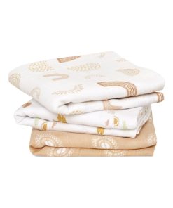 Lot de 3 langes en coton Keep Rising (70 x 70 cm) - Orange