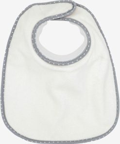 Bavoir 1er Âge - BIB'UP - Blanc/ Gris bébé Trois Kilos Sept - Ecru