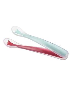 Lot De 2 Cuillères Douces Silicone Sophie La Girafe - Rouge