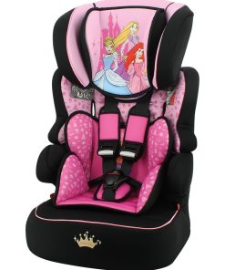 Siège Auto Beline Groupe 1/2/3 (9-36kg) - Princess Luxe - Noir Rose