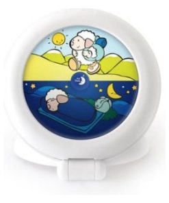 Veilleuse indicateur de réveil Kid'Sleep Globetrotter blanc - Jaune