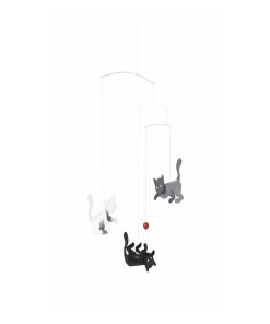 flensted Mobiles' Kitty Cats - Blanc
