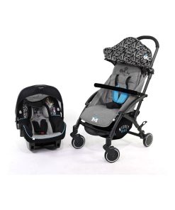 Poussette Combinée Lili 0/36m+ Siège Auto Beone Groupe 0+ (4 Étoiles Adac) - Bleu