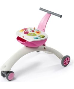 TINY LOVE Tiny Rider 5 en 1, Trotteur et Porteur, Chariot de Marche, Rose - Blanc Rose