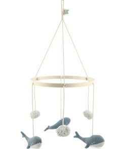 Mobile tricot WHALE - Bleu