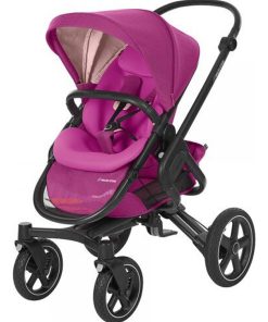 MAXI COSI Poussette Nova 4 roues, Tout-terrain, confortable, De 0 à 3,5 ans, Frequency Pink - Noir Rose