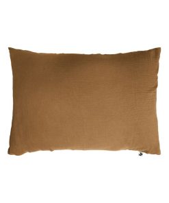 Taie d'oreiller Double Gaze Coton Collection Gaia - Marron caramel