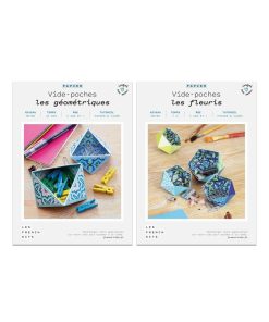 2 Coffrets DIY origami - 6 vide-poches à réaliser - N/A