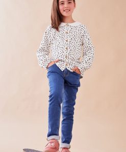 Pantalon en jeans, - Bleu