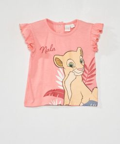 Tee-shirt imprimé 'DS' - rose
