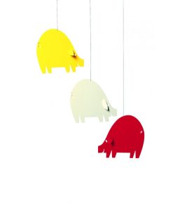 flensted Mobiles' Les Trois Petits Cochons - Jaune