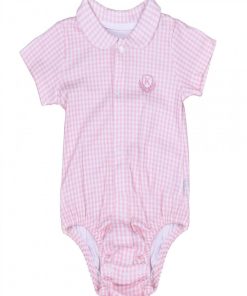 Body bébé manches courtes Vichy, Karl - Rose