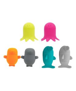 Jouets de bain en silicone Büddies (6 pièces) - Multicolore