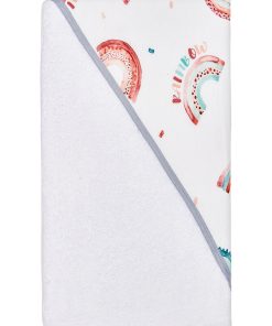 Cape de bain en bambou, RAINBOW - Blanc