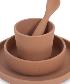 Coffret repas en silicone caramel - Marron caramel