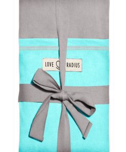 Echarpe de portage L'Originale gris clair poche turquoise - Bleu