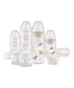 Coffret Perfect Start 8 pièces FC+ Indicateur de température Nuk - Transparent