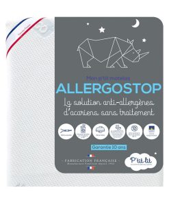 Matelas Bébé Allergostop® | 60x120 Cm | Déhoussable - Blanc