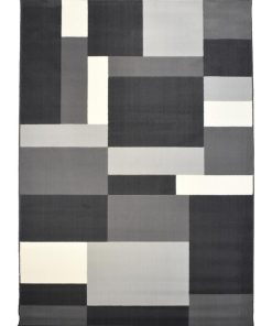 Tapis salon 160x225 DARBU Gris fabriqué en Europe Exclusivité idéal pour Salon - Gris