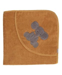 Sterntaler cape de bain GOTS 100x100 Eddy - Marron
