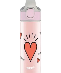 Gourde pour enfant en aluminium, Girl Power, 0,4L - Rose