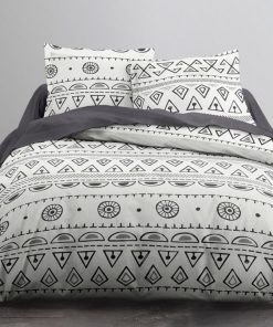 Housse de couette 220x240 + 2 taies Crazy Trebbia - Blanc