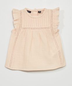 Blouse en gaze de coton - Rose