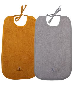 Eveil Et Nature Lot De 2 Bavoirs Eponge Coton Bio - Multicolore