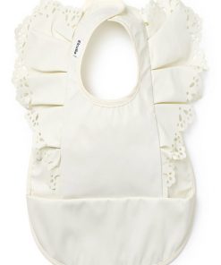 Bavoir à poche Vanilla White - Ecru