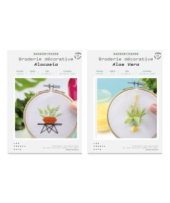 Coffrets 2 Broderies décoratives - Plantes d'intérieur 1 - N/A