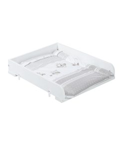 ROBA Plan À Langer + Matelas "Bébés Chouettes" - Pleateu Pour La Machine À Laver - Blanc