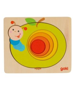 Puzzle a couches Chenille en bois - N/A