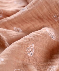 Set de 3 langes léopard en mousseline, cappuccino/beige - Marron