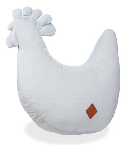 Coussin d'allaitement en velvet, Poule - Gris