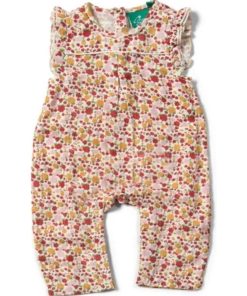 Combinaison Bébé Bio Fleurs - Rose
