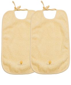 Eveil Et Nature Lot De 2 Bavoirs Eponge Coton Bio - Jaune