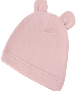 Bonnet ourson bébé en bambou, Uni - Violet