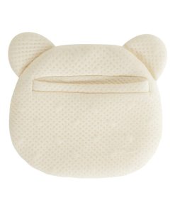 Candide - Housse coussin cale tête bébé P'tit Panda - Coton bio - Ecru