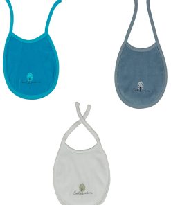 Eveil Et Nature Lot De 3 Bavoirs Naissance Coton Bio - Multicolore