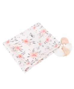 Maxi Lange Couverture À Pompons En Bambou, Corail - N/A