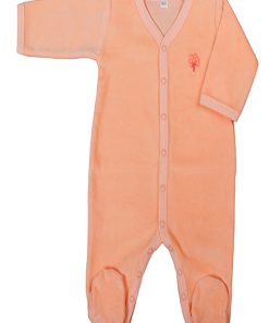 Eveil Et Nature Pyjama Velours Coton Bio - Saumon