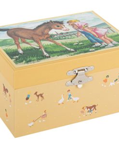 Boîte à bijoux musicale jeune cheval Mémoire d'enfance Jeanne Lagarde - Jaune