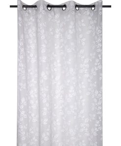 Voilage à œillets 140x260 cm Brome perle - Gris