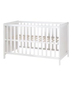 ROBA Lit cododo 60 x 120 cm blanc – réglable – Incl. matelas et sommier - Blanc
